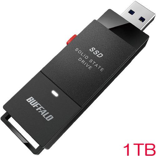 ポータブルSSD バッファロー SSD-SCT1.0U3-BA USB3.2 1TB Gen2 ブラック 激安特価 スティック型SSD 人気沸騰
