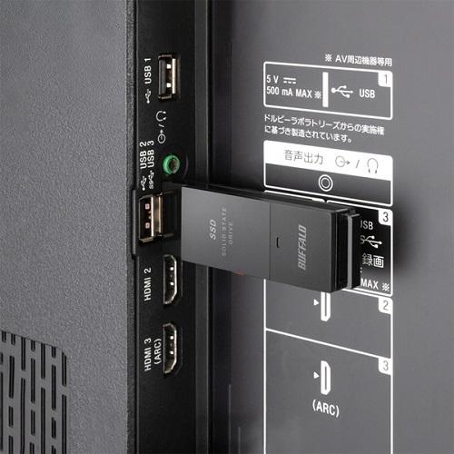 BUFFALO（バッファロー） ポータブルSSD SSD-PUTVB1.0U3-B [抗ウイルス