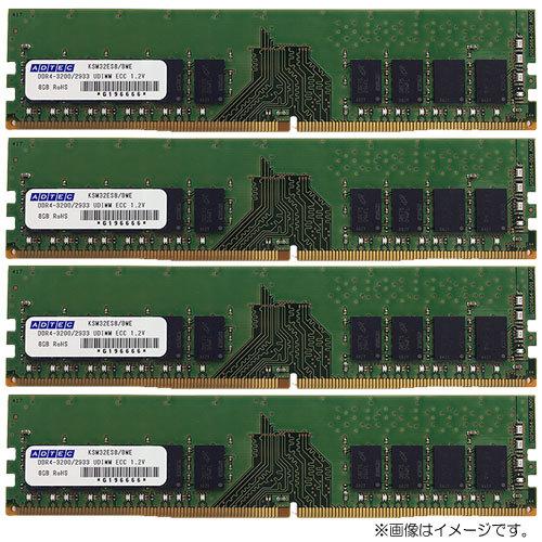 待望 デスクトップPC用メモリ アドテック ADS2400D-E16GSB4 [16GB×4枚