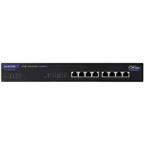 ELECOM（エレコム） スイッチングハブ EHB-SQ2A08 [法人用Webスマート