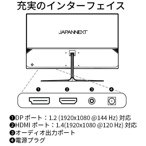 液晶モニター　JAPANNEXT　JN-T215FLG144FHD [ゲーミングディスプレイ 21.5型/1920×1080/ブラック]