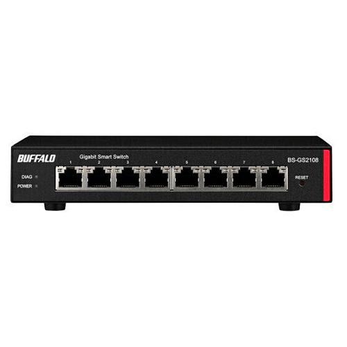 新品未使用 BUFFALO ギガスマートスイッチ BS-GS2108 レイヤー2 BUFFALO（バッファロー） スイッチングハブ BS-GS2108 [法人向け