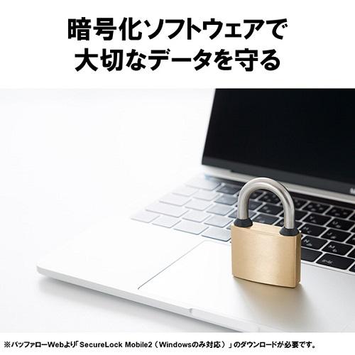 ポータブルSSD バッファロー SSD-PHP1.0U3BA/D [MiniStationSSD ポータブルSSD 1TB]の画像