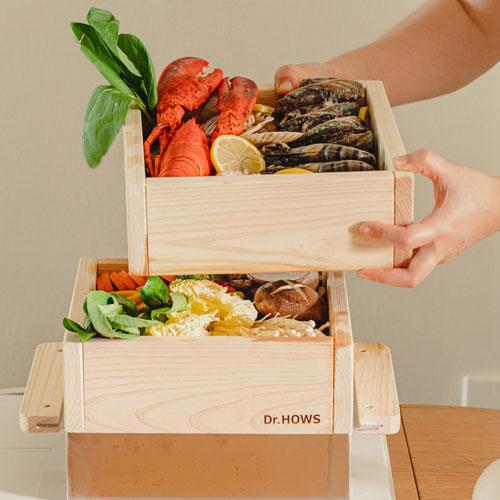 蒸器 せいろ ドクターハウズ Dr.HOWS ヒノキ蒸し器2段フルセット