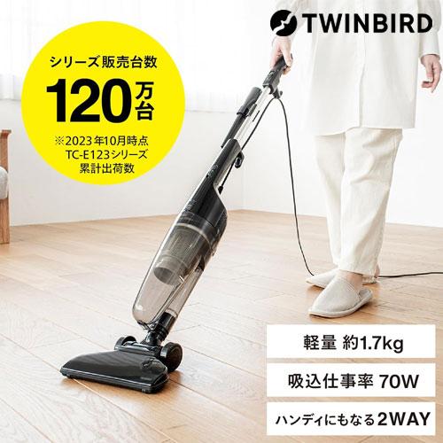 掃除機 ツインバード TC-E123JBK [スティック型サイクロンクリーナー ジェットブラック] | ツインバード