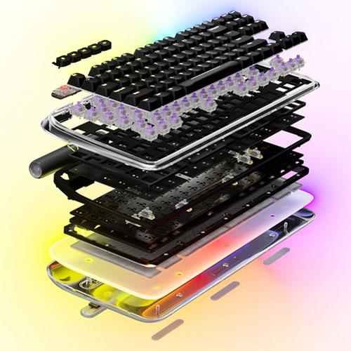 キーボード HYTE Keeb TKL [テンキーレスメカニカルキーボード qRGB