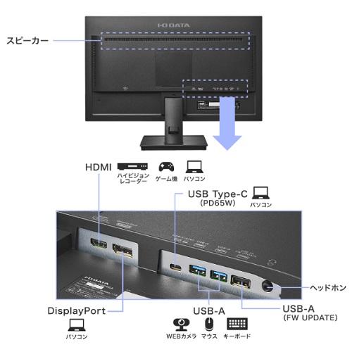 液晶ディスプレイ アイ・オー・データ LCD-CQ270SAX [液晶ディスプレイ 27型/USB-C/WQHD/100Hz/5Y]