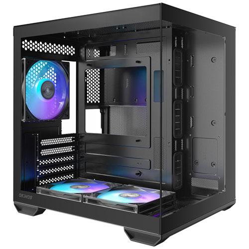 PCケース Okinos Mirage 4 ARGB Black [Micro-ATXミドルタワーケース