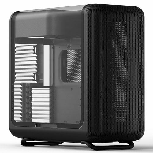 HYTE PCケース HYTE X50 Pitch Black [E-ATX ラウンドデザインPCケース