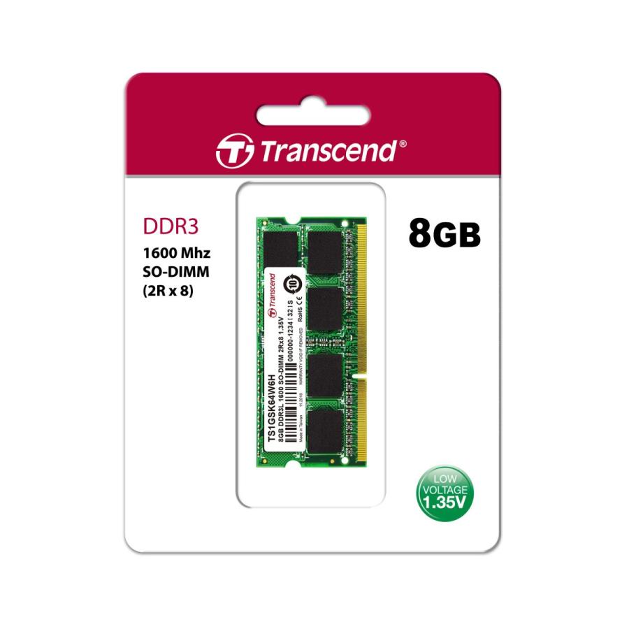 Transcend（トランセンド） ノートPC用メモリ TS1GSK64W6H [8GB DDR3L