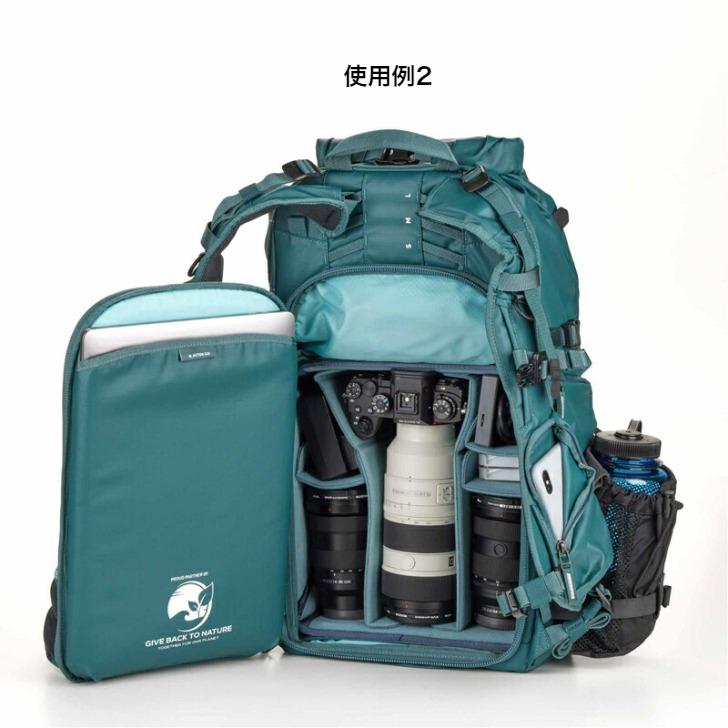 カメラバッグ リュック バックパック シモダ Shimoda 一眼レフ ミラーレス アクション Action X 30 V2 ティールの画像