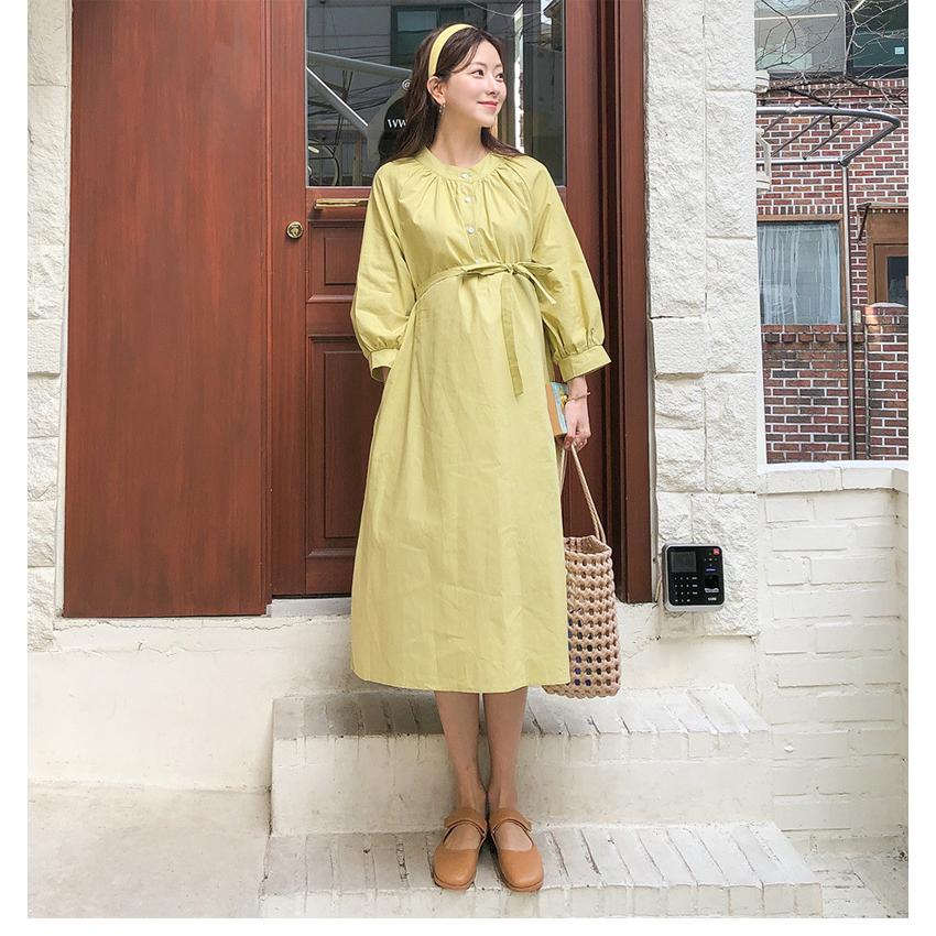 ポケット付 リネン混 授乳服 マタニティ 服 ワンピース 長袖 前開き 臨月 授乳 春夏 ロング Aライン 妊婦服 Sdn Sdn Ette 通販 Yahoo ショッピング