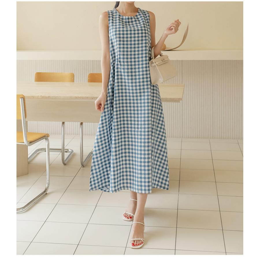 新品 Ette 綿100 授乳服 ワンピース 夏 ノースリーブ チェック マキシ ロング マタニティ 臨月 授乳 妊婦服 Sdn111 7sbbagg5cbd3a2ao P1ai