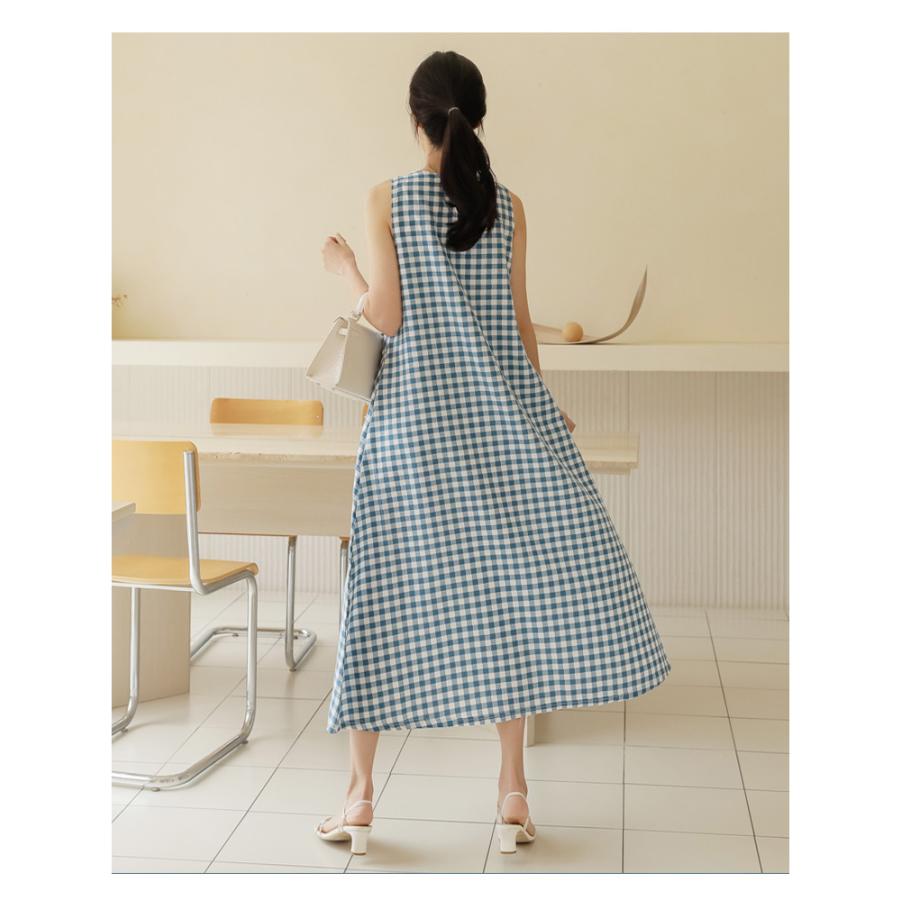 新品 Ette 綿100 授乳服 ワンピース 夏 ノースリーブ チェック マキシ ロング マタニティ 臨月 授乳 妊婦服 Sdn111 7sbbagg5cbd3a2ao P1ai