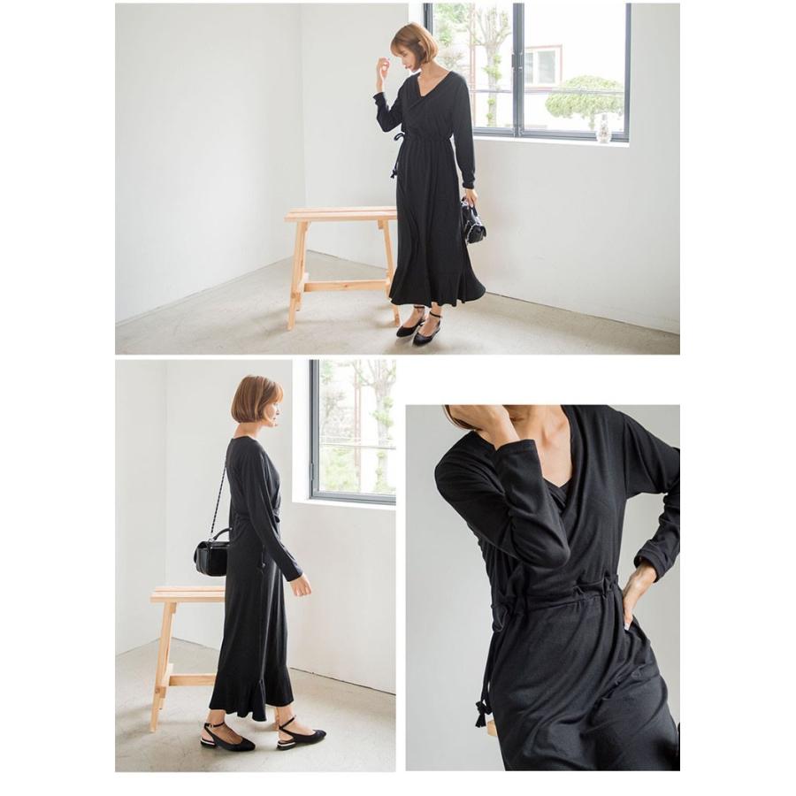 授乳服 ワンピース 秋 冬 安い 長袖 マキシ カシュクール ウエスト紐 マタニティ 服 ロング オシャレ 大きいサイズ 妊婦服 Sdn Sdn Ette 通販 Yahoo ショッピング
