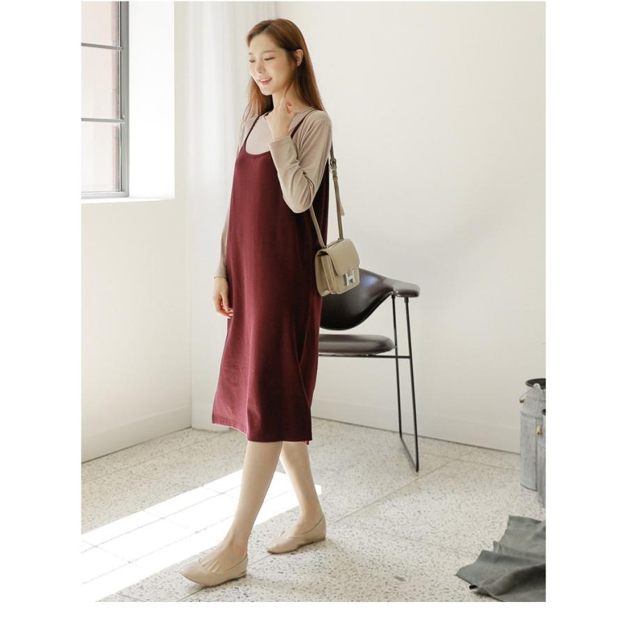 授乳服 ワンピース 秋 安い マタニティ 服 長袖 カットソー ロング キャミワンピース レイヤード 無地 妊婦服 Sdn Sdn Ette 通販 Yahoo ショッピング