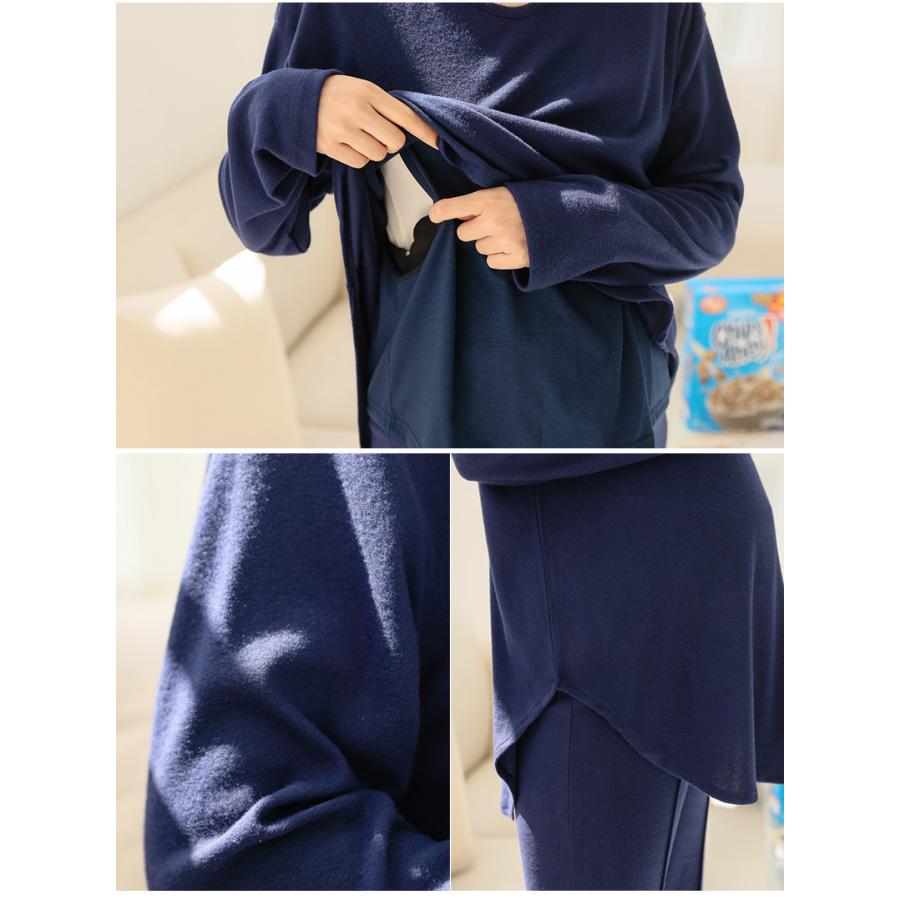 Ette ソフト素材 授乳服 マタニティ パジャマ フレアパンツ ルームウェア 秋 冬 長袖 高身長 妊婦服 Spn Spn 授乳 服 マタニティのkids Para 通販 Yahoo ショッピング