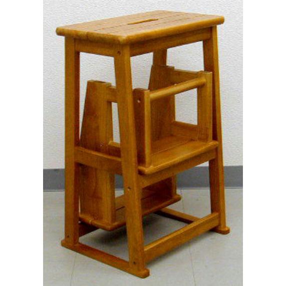 木製の踏み台 3段タイプ 木目 7．4kg[ステップチェア 3ダン