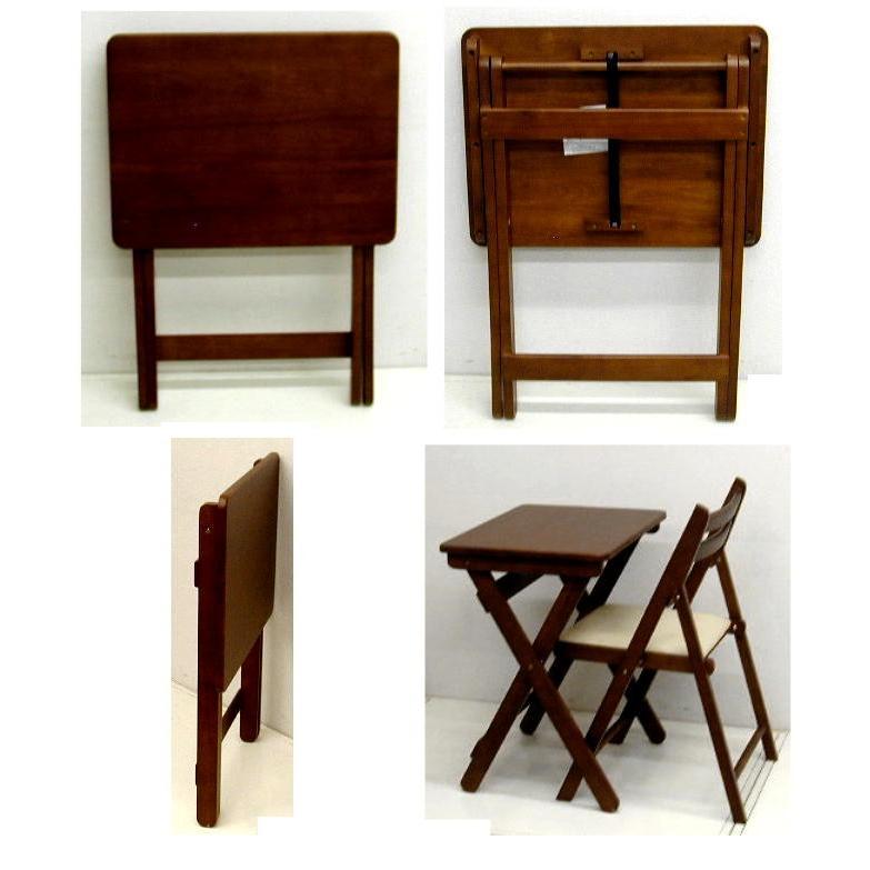 木製 折りたたみテーブル 幅60 奥行45 濃い木目 8．2kg