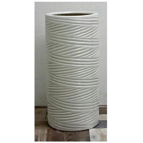 陶器製の傘立て　白　(#01193W)　５．０kg（Yahoo!・越中屋）