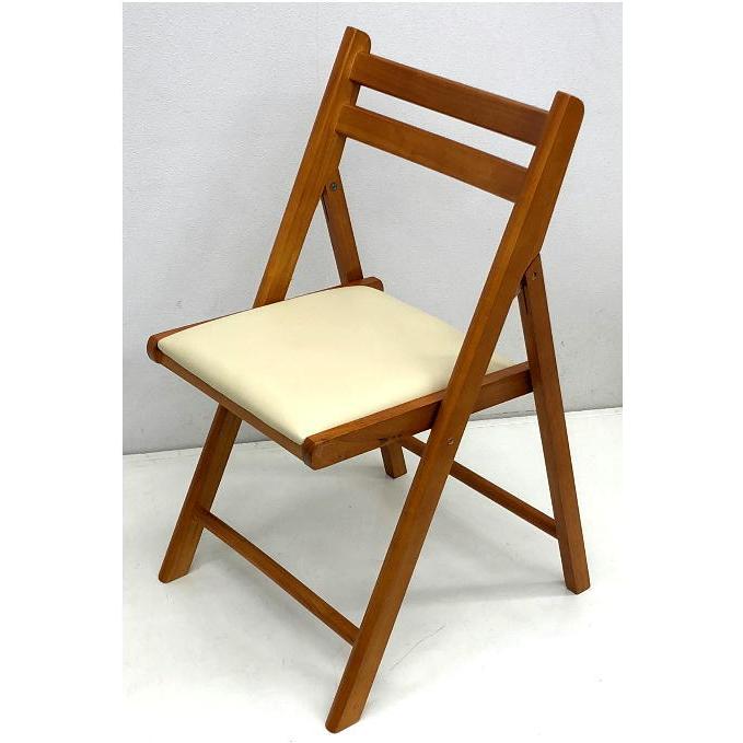 木製　折りたたみ椅子　レザー座　ブラウン　５．０kg　(NO.368 ブラウン) : 07361 : 越中屋 - 通販 - Yahoo!ショッピング