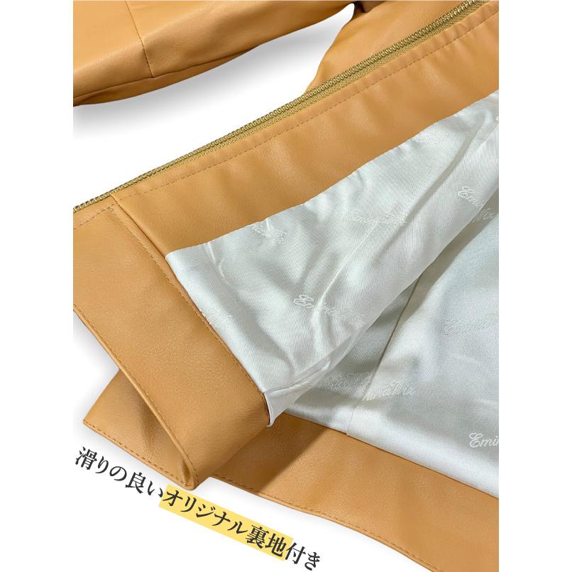 フェイクレザー ジャケット ファー取り外し可 S/M レディース アウター 軽アウター ブルゾン ジャケット ライダース レザー 長袖 合皮 送料無料 |  | 11