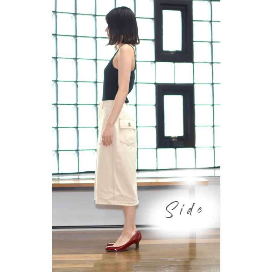 ベイカースカート レディース ボトムス ミモレ丈 スカート ひざ下 Iライン ウエストゴム タイトスカート ツイルスカート ミディスカート 送料無料 |  | 10