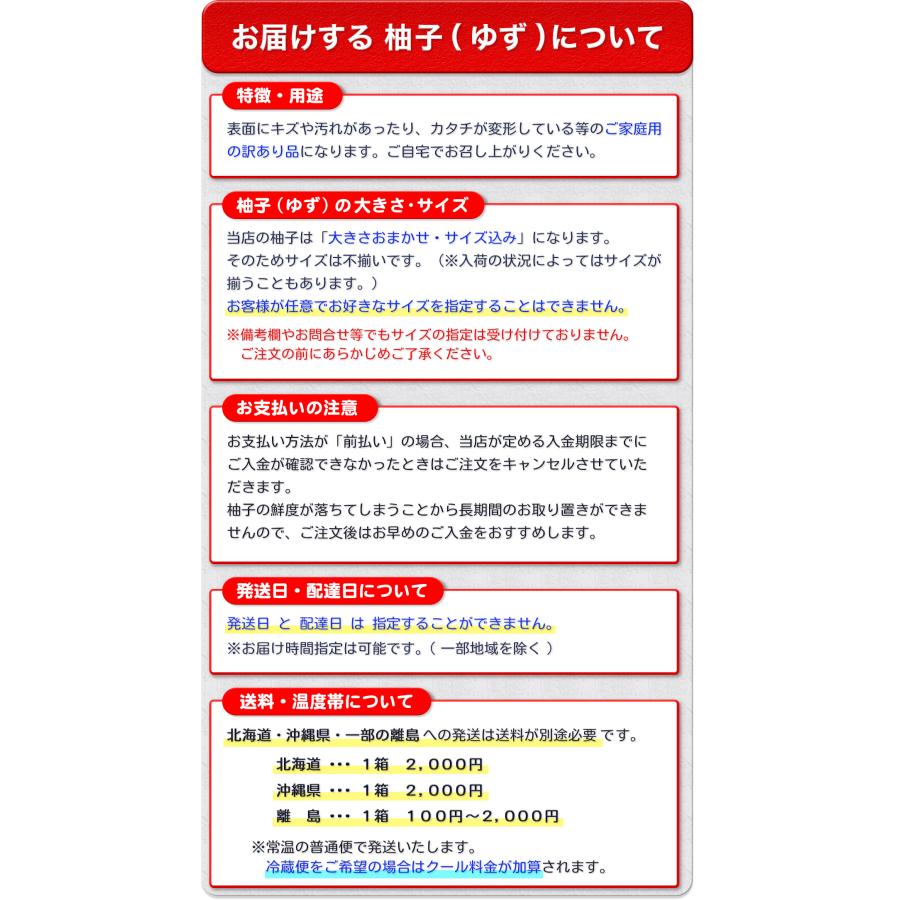 愛媛県産 柚子 10kg 家庭用 訳あり サイズ おまかせ 混合 送料
