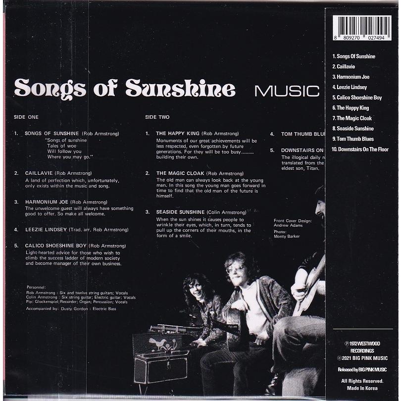 【新品CD】 Music Box / Songs Of Sunshine｜euclid｜02