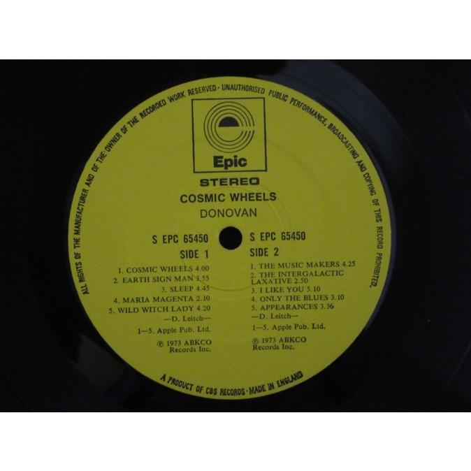 中古レコード】 DONOVAN / Cosmic Wheels : ユークリッド Yahoo!店