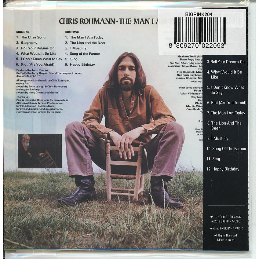 【新品CD】 CHRIS ROHMANN / THE MAN I AM TODAY : ユークリッド Yahoo!店 - 通販 - Yahoo ...