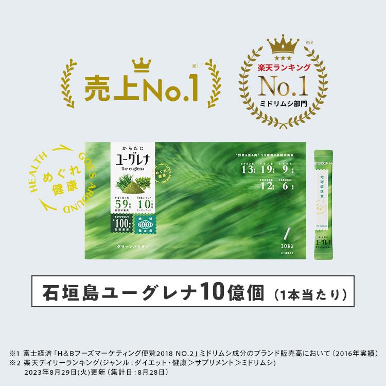 ユーグレナ 【公式】 からだにユーグレナ グリーンパウダー 30本入【4