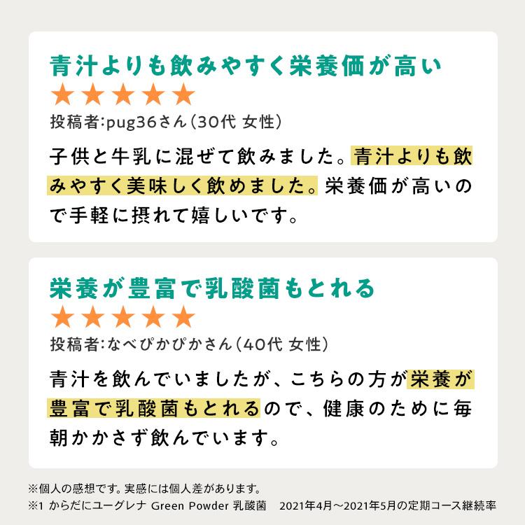 ユーグレナ 【公式】からだにユーグレナ グリーンパウダー 乳酸菌 30本
