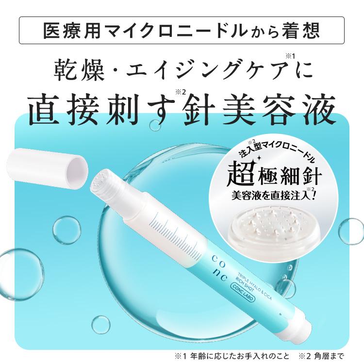 【公式】 CONC ヒアロシカ リッチショット ｜ CONC LABO コンクラボ マイクロニードル美容液 注入型美容液 針美容液 保湿 ヒアルロン酸 CICA エイジングケア | CONC | 01