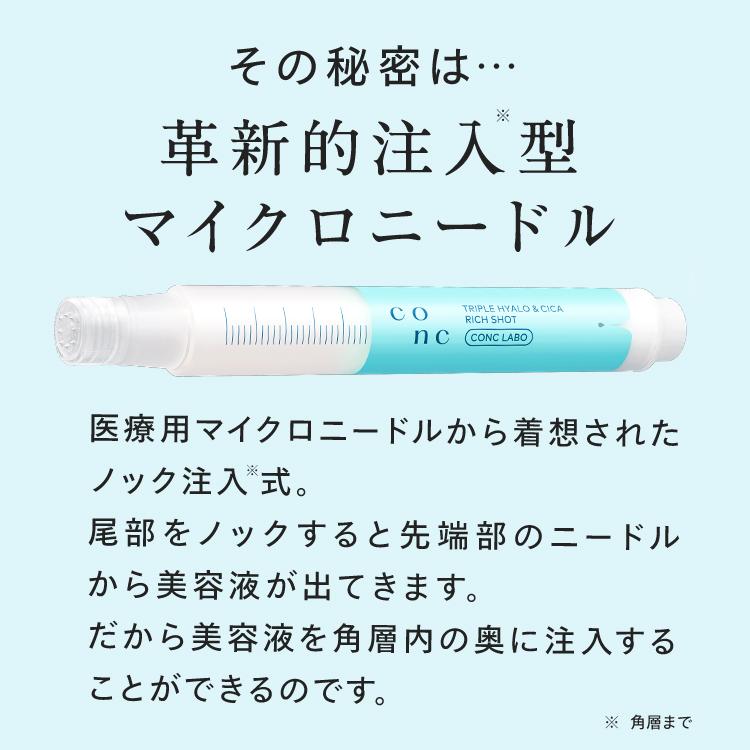 【公式】 CONC ヒアロシカ リッチショット ｜ CONC LABO コンクラボ マイクロニードル美容液 注入型美容液 針美容液 保湿 ヒアルロン酸 CICA エイジングケア | CONC | 05