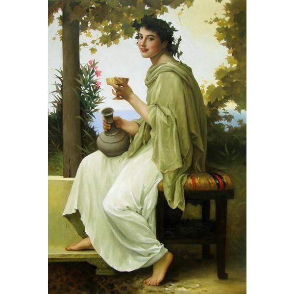 油彩 ウイリアム・ブーグローの名曲_飲んだくれの女  MA1406 美術、工芸品-洋画-楽器、手芸、コレクション