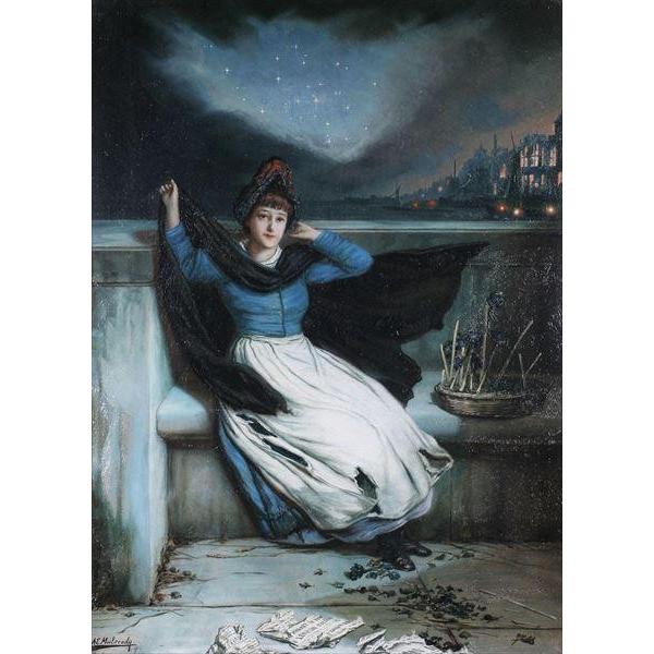 油絵 Augustus Edwin Mulready_ 今日は完売 ma1851