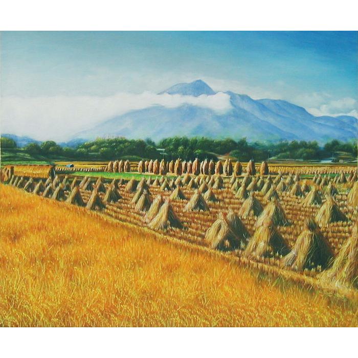 特価油絵 豊作の稲田 MA207 : 絵画制作専門ユーラシアアート - 通販