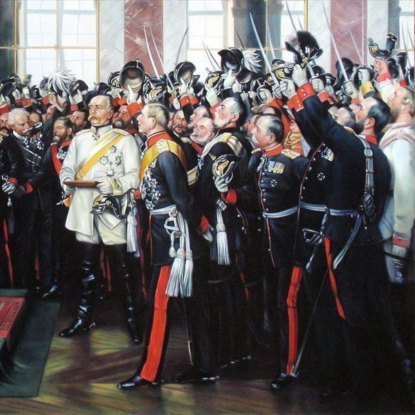 油絵  Anton von Wernerの名作_ドイツ皇帝戴冠式  MA2884の画像