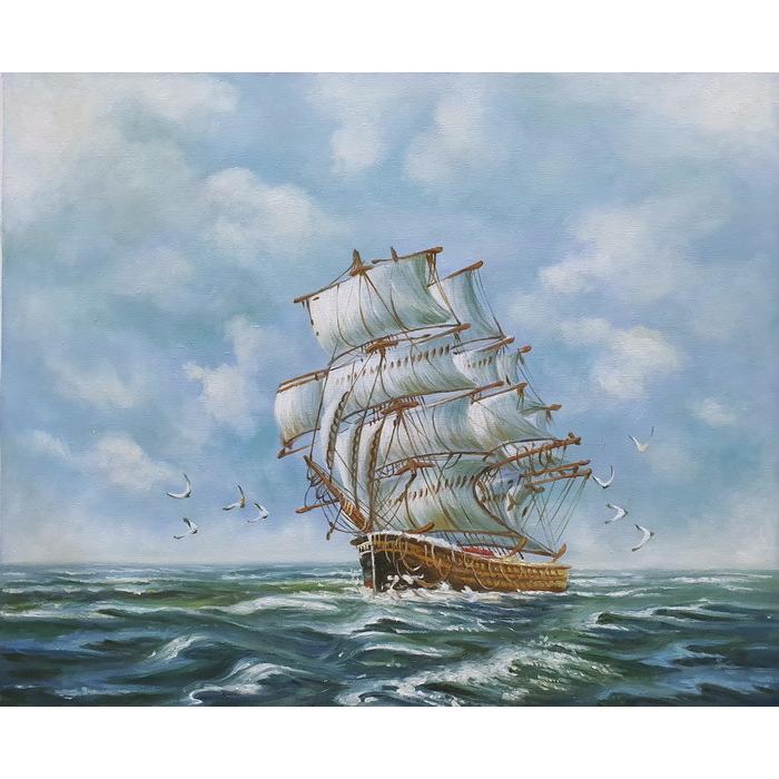 油絵 帆船 MA3168 : 絵画制作専門ユーラシアアート - 通販 油絵 帆船 MA3168 : 絵画制作専門ユーラシアアート - 通販