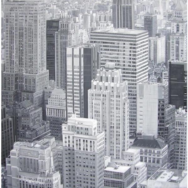 特価油絵 マンハッタンの摩天楼 １ MA584