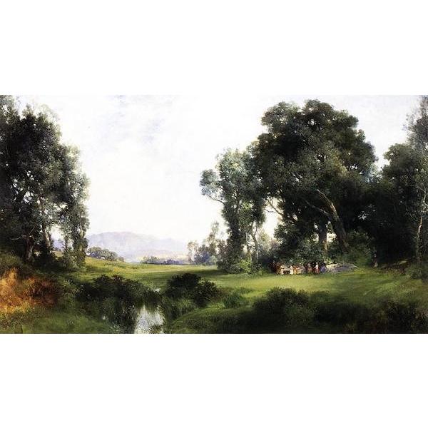 油絵 Moran Thomas_ ピクニック MA804