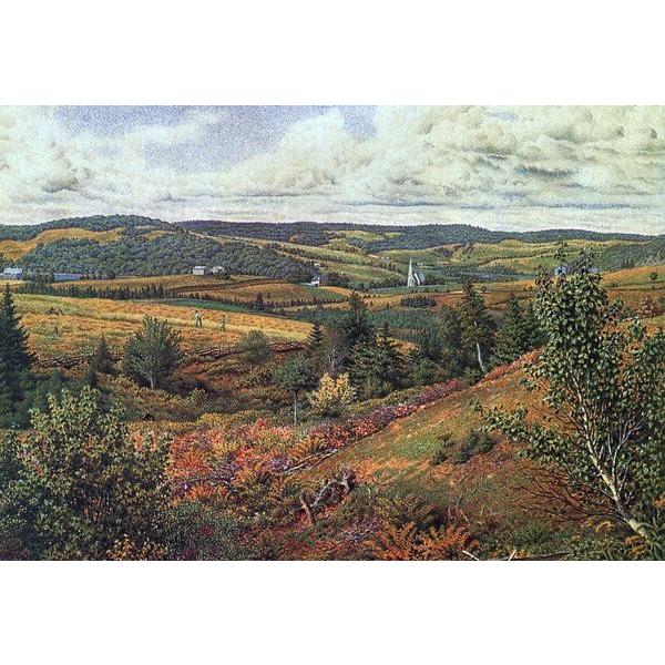 10日限定 L.Richard「サレーの風景」油彩12号 19末・20世紀初頭 油絵 Richards William Trost_ 秋の風景 MA922