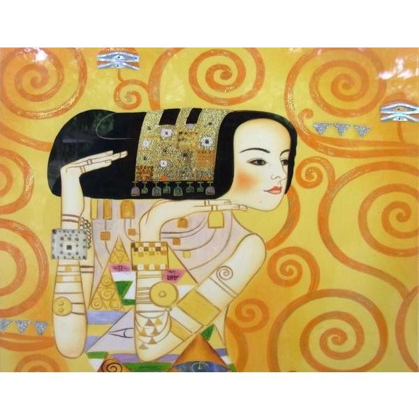 漆絵 クリムトの名作_期待_専用額付 NH128 : 絵画制作専門ユーラシア 
