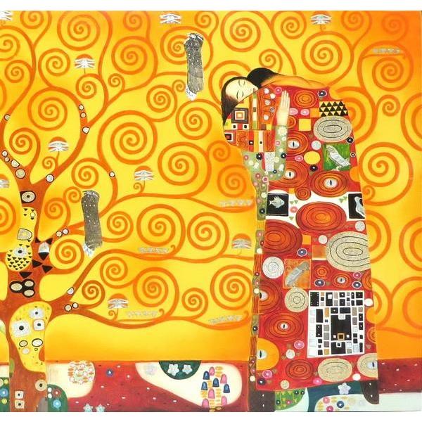 漆絵 クリムトの名作_生命の樹_縮小版 NH129S : 絵画制作専門