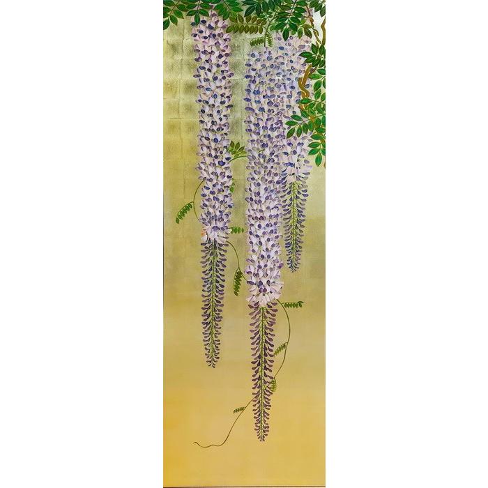 漆絵 鈴木其一の名作 藤花図 1 Nh159 ユーラシアアート 通販 Yahoo ショッピング