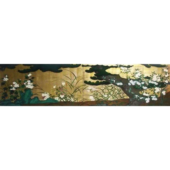 漆絵　長谷川等伯の名作「松に秋草図」  NH80｜eurasia-art