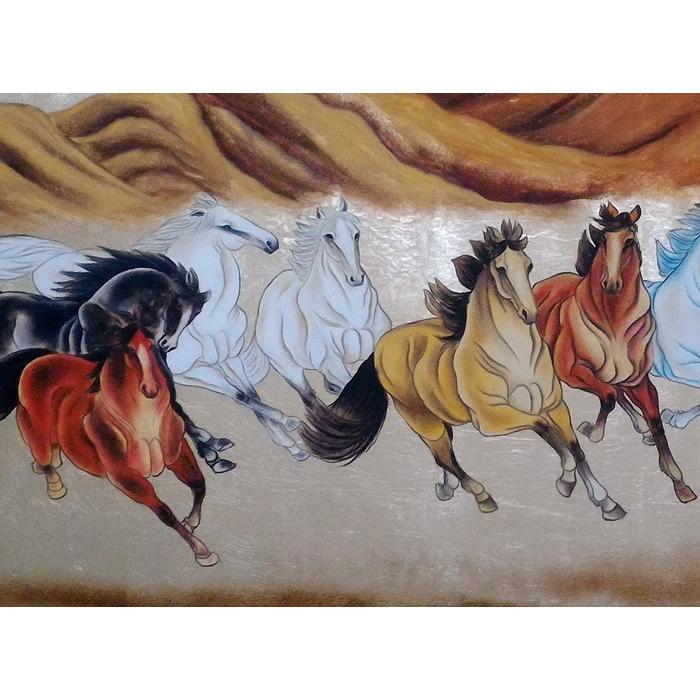 特価漆絵 駆ける八頭の馬 NH83A : 絵画制作専門ユーラシアアート 特価漆絵 駆ける八頭の馬 NH83A : 絵画制作専門ユーラシアアート