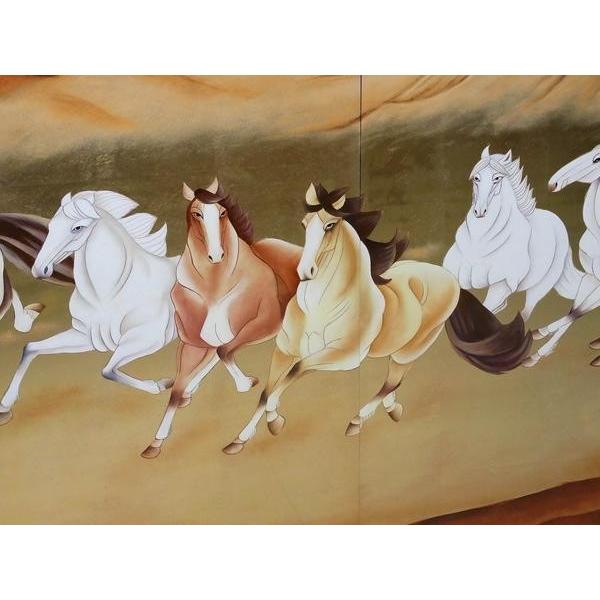 漆絵 駆ける八頭の馬  NH83Bの画像