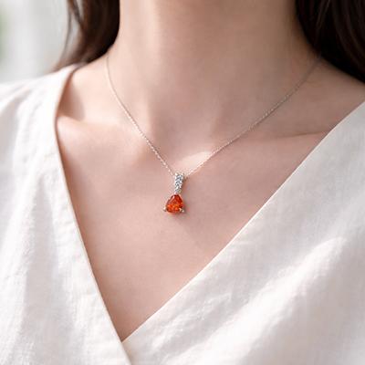 ガーネット ネックレス スペサルティンガーネット 1.4ct 天然石 